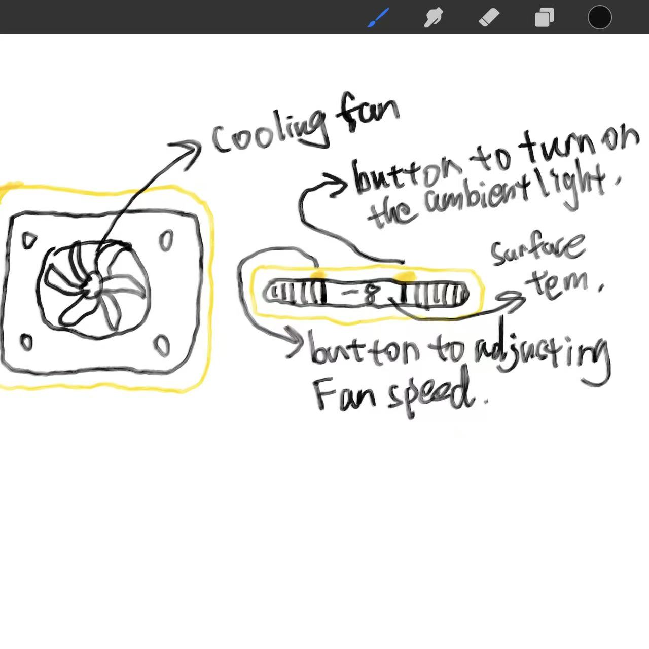This is an interaction design drawing I created using my iPad.