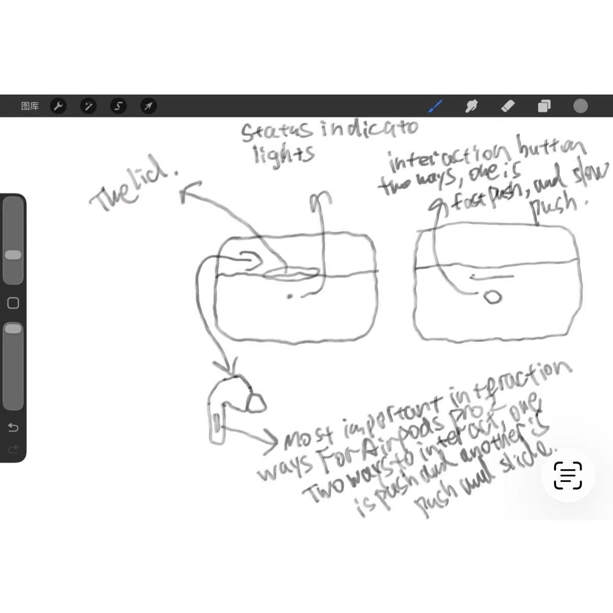 This is an interaction design drawing I created using my iPad.