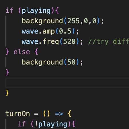 This is my process of learning p5 code.