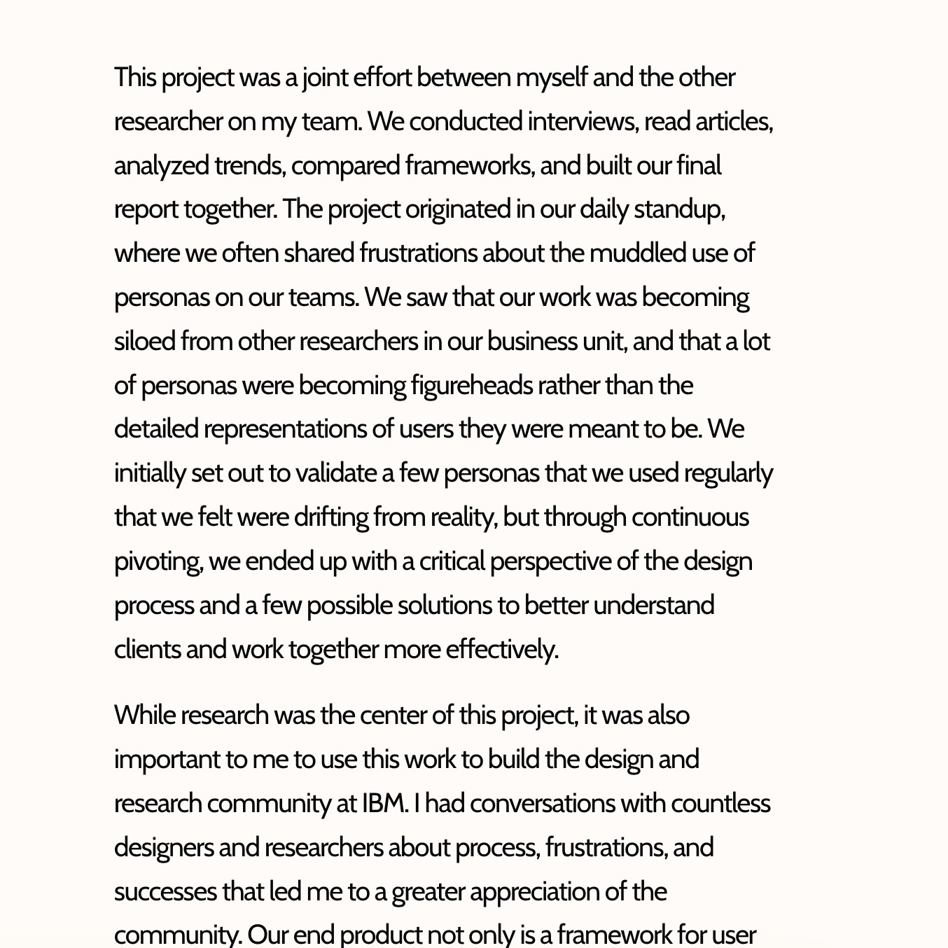 My process of exploring the website.